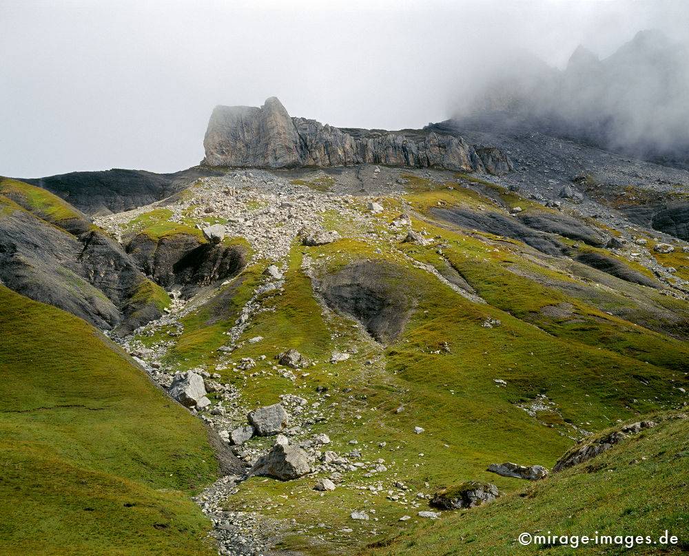 Mountainscape
Valais Derborence
Schlüsselwörter: Wildnis, rauh, rau, Felsen, Berge, Berg, Wiese, Niemandsland, hochalpin, Gebirge, Felssturz, mystisch, geheimnisvoll, abgelegen, jenseits, Sagen, Mythen, Legenden, Sage, Mythos, Legende, Natur, natürlich, Nebel, Dunst, urtümlich, nebelig, grau, sauber,