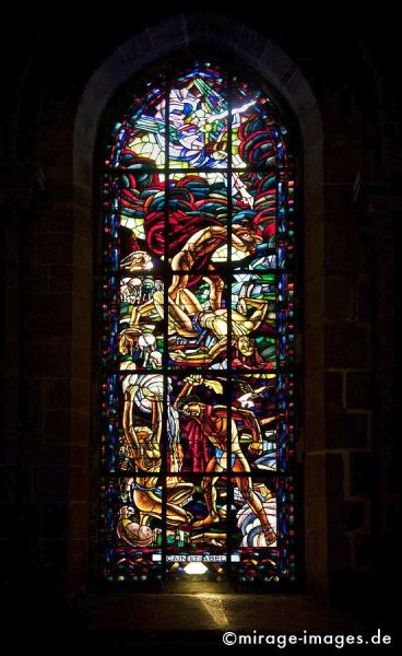 Cain et Abel
Cathedrale Notre-Dame de Lausanne
Schlüsselwörter: Bibel, Kirche, Religion, Fenster, farbig, Mörder, Bildnis, Gott, Bluttat, Brudermord, Hirte, Bauer, Legende, Geschichte, 