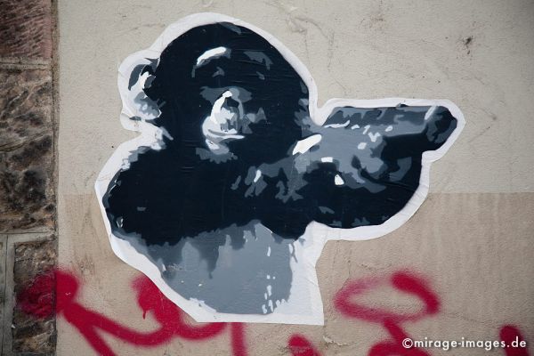 Guerrilla Ape
Schlüsselwörter: Guerilla, Affe, schwarz, Waffe, Pistole, Kampf, Krieg, überzeichnet, Kunst, Plakat, Humor, Comic, 