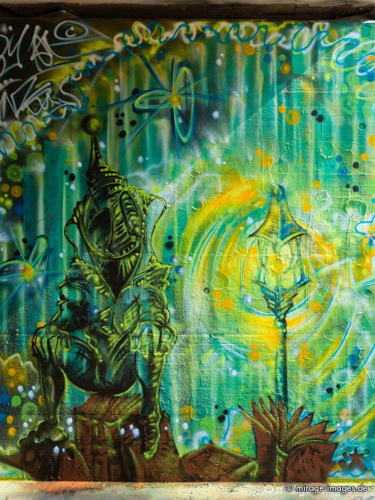 Inlightment
Lausanne
Schlüsselwörter: Fantasie bunt schrill Kunst farbig wild comic Bilder Wand öffentlicher Raum anonym illegal Grauzone Farbe Sprayer Strassenkunst Kultur Fantasy Kreativität kreativ urban Lebensgefühl Jugend Code Wandmalerei Murals Märchen Stadt Laterne leuchten Büche