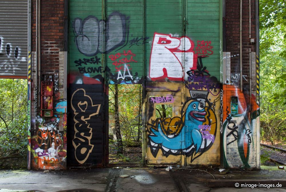 Dortmund
Schlüsselwörter: Fantasie, bunt, schrill, Kunst, farbig, wild, comic, Bilder, Zeichen, Schriften, Wand, öffentlicher Raum, anonym, illegal, Grauzone, Sprühdosen, Farbe, Sprayer, sprühen, Vandalismus, Strassenkunst, Kultur, Gegenkultur, Kreativität, kreativ, urban,