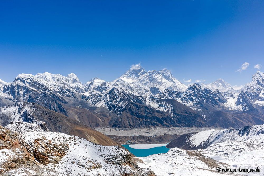 Most beautiful Panorama on the Eightthousanders and Gokyo Lake
Renjo La Pass 
