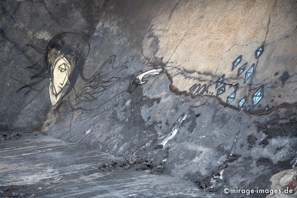 Graffiti auf Kohlebunker
Kokerei Kaiserstuhl Dortmund
Schlüsselwörter: Jugend, Wirtschaft, Kohle, Industrieanlage, verlassen, Montanindustrie, Traum, Kunst, Malerei, Fantasie, grau, germany1